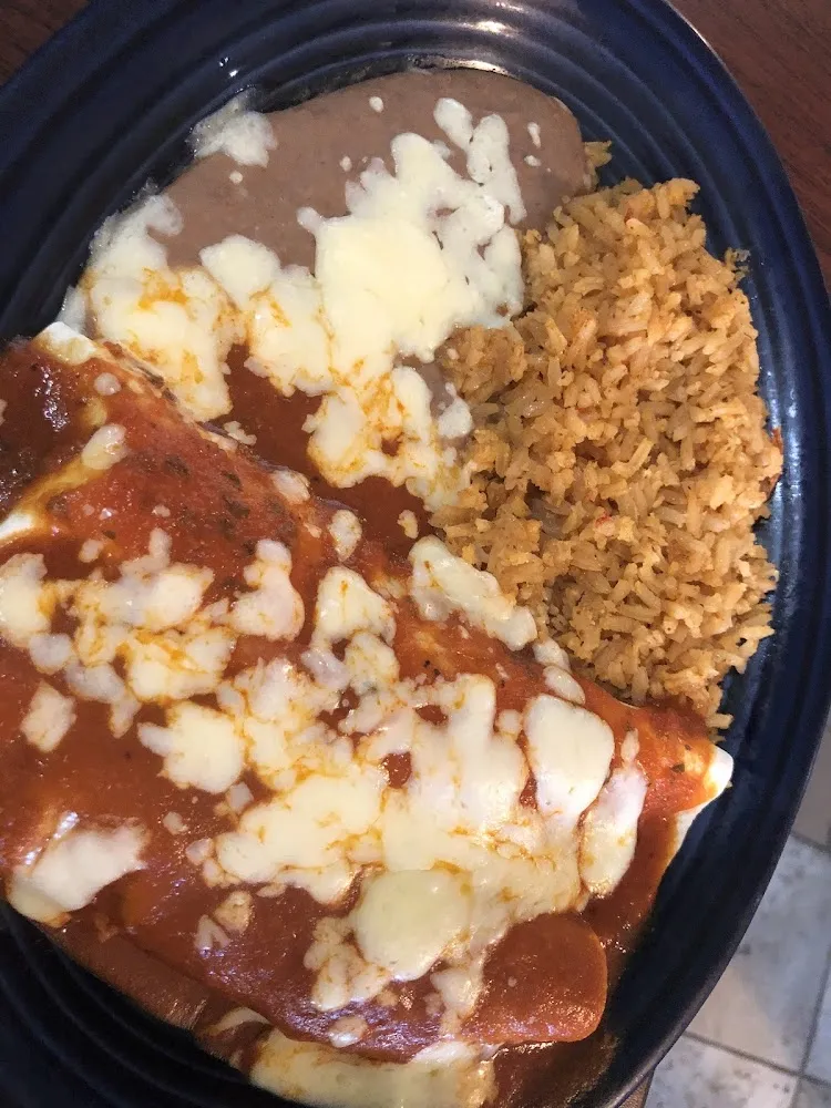 Combo Platter with Beans and Rice